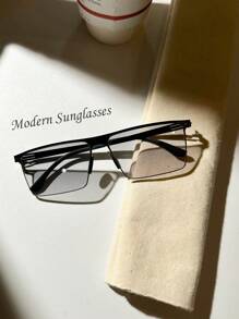 1 pieza Gafas de moda unisex que cambian de color, estilo para conducir y deportes al aire libre, de vuelta al colegio, look escolar de moda preppy