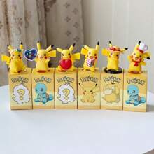 pokemon 1pc Cute And Funny Pokémon Pikachu Surprise Blind Box Ornaments Six Random Shapes With Special Decorations, Full Of Surprises Back To School Season Products Teacher Rewards Student Rewards Christmas, Valentine's Day, Father's Day, Mother's Day, Teacher's Day, Halloween, Easter, National Day, Children's Day, Women's Day Birthday Gifts Pokémon Theme Parties Daily Decoration (The Doll Has Some Defects, Mind Carefully)