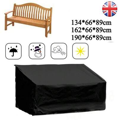 Heavy Duty Waterproof Outdoor Garden Bench Seat Cover For Furniture 2/3/4 Seater