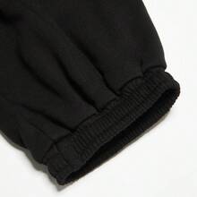 Puma 徽标刺绣抽绳腰运动裤，男女通用 - 黑色 - 查看 4