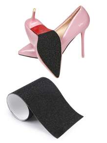 1 rouleau de patins antidérapants pour talons hauts, protecteurs de semelle de chaussure réduisant le bruit, amovibles, anti-usure, à bandes adhésives antidérapantes, ruban antidérapant élargi