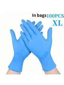 100 szt. wielofunkcyjnych rękawiczek nitrylowych – wodoodpornych, antystatycznych, odpornych na żywność, do mycia naczyń i sprzątania domu, poręczny i niezbędny w gospodarstwie domowym