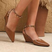 Damen Spitzenschuhe mit Schnallenverschluss, Blockabsatz, teilweise bedeckte Sandalen, feenhafte Optik, für den Sommer