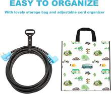 CircleCord 30 Amp 50 Feet RV Power Cord Twist Locking, Heavy Duty 10 Gauge 3 Wire STW Pure Copper Wire With Grip Handle, TT-30P To L5-30R With Cord Organizer For RV Trailer Campers