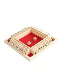 1 Juego de Mesa de Madera, Juego de Mesa Digital Clásico de 4 Paneles con Volteo, Apto para 2-4 Jugadores para Participar al Mismo Tiempo, Simple y Divertido para Fiestas Familiares, Adecuado para Juegos de Mesa de Adultos, Regalos de Halloween y Navidad