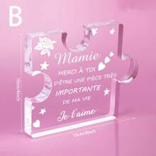 Regalo para papá, regalo del Día del Padre, Rompecabezas de bloque de acrílico con grabado, regalo de cumpleaños para papá, regalo para papá, regalo de Navidad para papá, regalo del Día de San Valentín para hombres