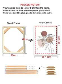 SURELIFE 1 Set Wood Canvas Stretcher Frame DIY Bars Kit For Gallery Wrap Oil Painting Mounting Stretcher Strips Oil Painting Wall Art Decor 12X16 16X20 16x24in 20x40in