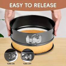 3pcs/1pc Round Cake Baking Mold, Lockable Cake Mold, Baking Tool, Removable Bottom Cake Mold Set,