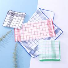 4/8 piezas Servilletas a cuadros rojos y azules estilo europeo, Toallas de cocina estilo Ins