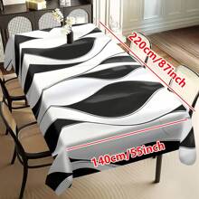 1/20 Stück Schwarz-Weiß Tischdecken, rechteckige Speise- und Kaffeetisch Tischdecken, 3D Optische Effekte, 2D bedruckte Tischdecken, Hochzeitstisch Dekorationen, Heim Dekorationen, geeignet für Picknicks, Camping, Hochzeiten, Geburtstagsfeiern