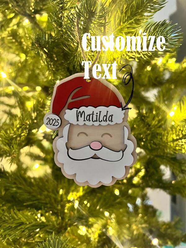 Colgante navideño personalizado con nombre, colgante de árbol de Navidad personalizado, regalo de navidad ideal, obsequio navideño, decoración colgante, adecuado para regalar a familiares, amigos, clasemates, maestros, novias y novios, Decoración del hogar personalizada