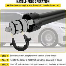 13PCS Inner Tie Rod Removal Tool Kit Adapters 1/2 Inch Drive Tube Tie Rods Tool