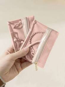 1/2/3 buc cutie de bijuterii portabilă, cercei, colier, geantă de bijuterii, geantă de depozitare, brățară cu inel, geantă de depozitare a bijuteriilor de călătorie, accesorii esențiale de călătorie, geantă de călătorie pentru vacanță, înapoi la școală, cutie de bijuterii, organizator de bijuterii