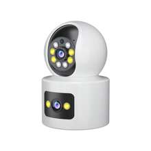 Telecamera di sicurezza senza fili con lampadina ad alta definizione 1080P, vista panoramica a 360 gradi, supporto WiFi, audio bidirezionale, visione notturna, rilevamento del movimento, controllo tramite app - non impermeabile, monitoraggio degli animali domestici, telecamera per la casa