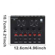 Podcast Microphone Bundle, BM-800 Condenser Mic With Live Sound Card Kit, Podcast Equipment Bundle With Voice Changer And Mixer Functions For PC Smartphone Studio Recording & Broadcasting - màu đen - Xem 2