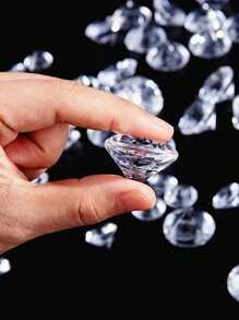 50 PIEZAS de diamantes acrílicos transparentes en punta, parches de cristal diamante de gran transparencia, materiales DIY para arte de uñas, joyería, accesorios para el cabello y decoración de ropa, diamante de incrustación hecho a mano, buenos regalos para familiares y amigos