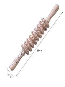1 pieza Rodillo de masaje tradicional chino de madera manual, rodillo de engranajes para terapia de meridianos, deportes, ejercicios de yoga/pilates, herramienta de masaje de Body completo para hombros, cuello, espalda, abdomen para hombres y mujeres, gimnasio