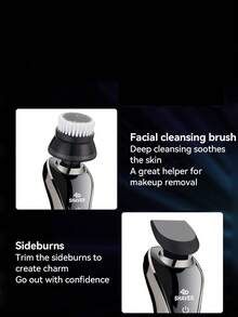 MIGUAN 1 Pc Electric Razor | Men's USB Rechargeable, Portable Shaver With Nose Hair Trimmer , Stainless Steel Blades For Smooth Shaving, Ergonomic Design, Fast Charging, Long-Lasting Battery, Easy To Clean - Multicolor - View 7