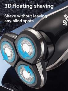 MIGUAN 1 Pc Electric Razor | Men's USB Rechargeable, Portable Shaver With Nose Hair Trimmer , Stainless Steel Blades For Smooth Shaving, Ergonomic Design, Fast Charging, Long-Lasting Battery, Easy To Clean - Multicolor - View 9