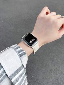 1条真皮表带，兼容，女士款，金色、黑色、银色可选，运动型，适用于38mm、40mm、41mm、42mm、44mm、45mm、46mm、49mm表盘，兼容 Ultra 10/9/8/7/6/5/4/3/2/1 SE系列 - 白色 - 查看 3