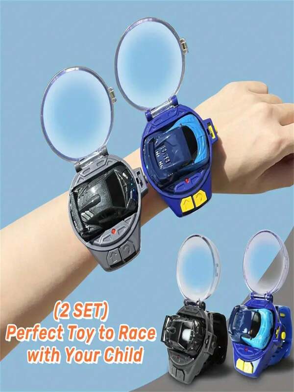 Kids Mini Watch-Style Remote Control Alloy Racing Car Toy For Boys & Girls - Wireless Indoor/Outdoor Multiplayer Interactive Competition RC Toy, Gift For Children