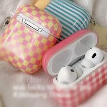 简约条纹格子耳机保护壳适用于 Apple Pro 2、3 代、2 代、iPod 耳机 - 彩色 - 查看 6
