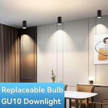 CANMEIJIA 85-265V Recessed Ceiling Spotlight, Aluminum Alloy Downlight, GU10 Ceiling Light, Replaceable Bulb, Suitable For Ceiling/Living Room/Hallway/Bedroom/Entryway/Kitchen/Exhibition Hall/Reading Room/Dining Room/Patio/Bar/Cafe/Restaurant/Store - GU10 Lamp Holder (rated Maximum Power 50W) - View 3
