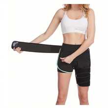 2pc Compression Strap For Relief Leg Wrap Hip&Leg Support Breathable, Muscle Support, Adjustable, Breathable, Comfortable, For Men And Women - Black - View 5