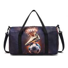 Bolsa de viaje para niños, bolsa de lona con diseño de dinosaurio para niños y niñas, bolso de fin de semana, bolsa de pijamada, bolsa de gimnasia o baile, regalo