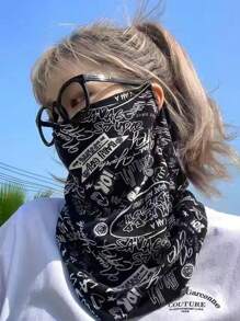 Lightweight Breathable Ice Silk Sun Protection Face Mask, Outdoor Neck Gaiter With Ear Loops, Unisex