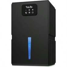 Dehumidifiers For Home 95 OZ Water Tank With AutoOff 1000 Sq.Ft Sleep Mode Portable Dehumidifier For Basement Bathroom Home RV Closet Room 7 Colors LED LightBlack - Black - View 1