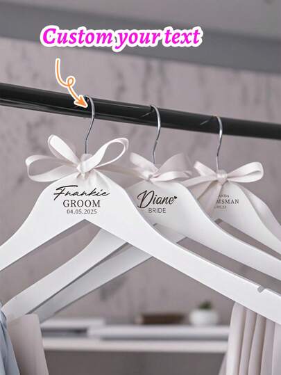 Custom Bridal Hanger With Name, Wedding Hanger, Custom Engagement Gifts, Wedding Dress Hanger, Maid Of Honor Gift, Unique Bride Gift,