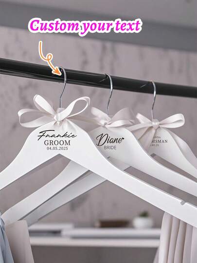 Custom Bridal Hanger With Name, Wedding Hanger, Custom Engagement Gifts, Wedding Dress Hanger, Maid Of Honor Gift, Unique Bride Gift,