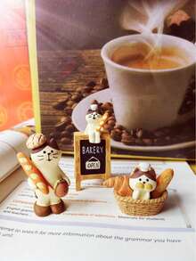 Presente de Natal, Pequeno Presente do Dia dos Namorados, Enfeite de Árvore de Natal com Gato Japonês, Decoração de Cena em Miniatura, Decoração de Casa de Natal de Mesa, Ornamento de Pão Feito à Mão DIY, Decoração de Bolo, Decoração de Café