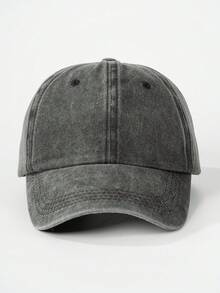 1pc Men's Washed Plain Baseball Cap, Adjustable Sun Protection Casual Hat For Outdoor, Spring Autumn Travel Beach Vacation, Unisex Y2K Style Cap - Baseball Cap - View 28