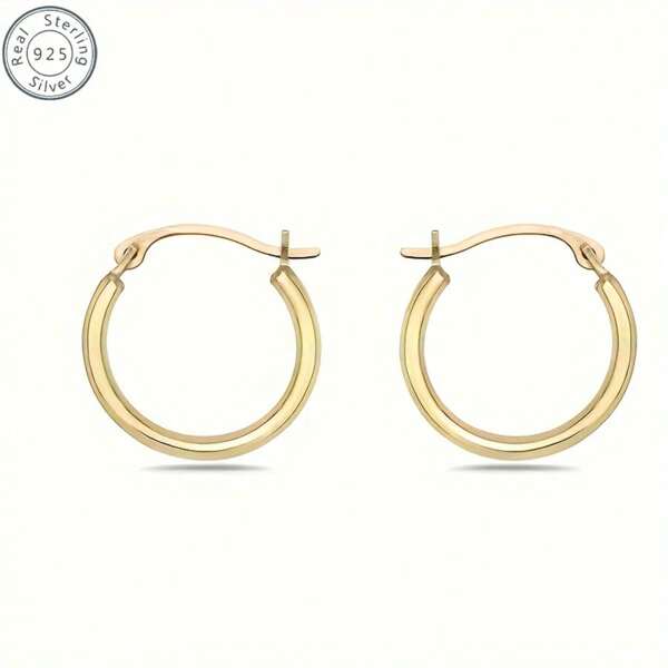 10 peças de brincos abertos de aço inoxidável dourado/prateado, círculo de 15, 20, 25, 40 mm, ganchos de brinco, base de brinco, componentes para fabricação de joias, faça você mesmo