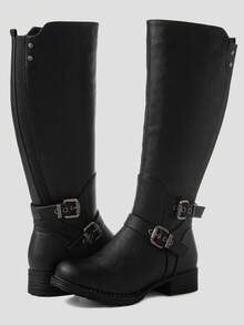 Visit The GLOBALWIN Store GLOBALWIN Women's Knee High Fashion Boots For Women Fall Boots Halloween Season - Black - View 3