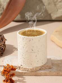 1pc Resin Round Incense Burner, Minimalist & Modern Style, Suitable For Aromatic Incense, Home Decor, Room Decoration, Party & Holiday Decoration Gifts Birthday Graduation