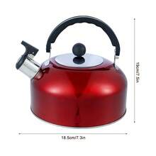 2PCS Stainless Steel Whistling Kettle 3L Stove Top Hob Kitchenware Tea Camping UK - Silver - View 5
