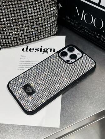 Sequins 1pc Multi-Color Rhinestone Encrusted Glossy, Comfortable And Skin-Friendly Phone Case Compatible With IPhone 16 Waterproof Shockproof Anti-Fall Scratch Resistant