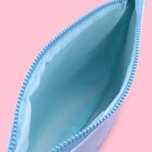 Miniso Portable Cosmetic Bag Cartoon Anime Stitch Toiletry Bag Lightweight Large Capacity Travel & Holiday Makeup Bag Foldable Cosmetic Pouch With Zipper - Blue - View 5