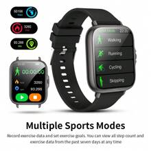 1pc Unisex Silicone Band Smart Watch With Call, Step Tracking, Calorie, Distance, Multi-Sport Modes, Alarm, Notification Reminder, 1.83" Full-Screen Touch Display Compatible With IOS & Android Smartphones