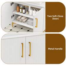 24/30 Inch Bathroom Vanity With Vacuum Forming Counter Top Sink Combo With Shelf - 30" - View 7