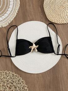 بكيني نسائي مزين بنجمة البحر لأجازة الصيف على الشاطئ