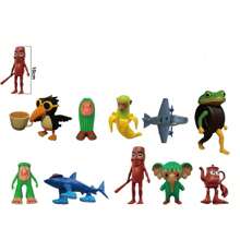 1pc/8pcs Interesting Shan Hai Jing Pendant Blind Box, Gag Gift Figurines Wooden Doll Toys, Fun Pull Doll, Pressure Relief Doll, Miniature Ornament