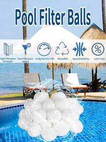 700g/500g/300g/200g Swimming Pool Filter Balls, Reusable Pool Filter Material, Portable, Wet And Dry, Pool Filter Material, Filter Balls Can Replace 45 Kg Of Sand In The Filtration System Of Swimming Pools, Etc., And Can Be Used Continuously For Several Seasons, Suitable For Pools, Outdoor, Indoor, Bathroom - Multicolor - View 8