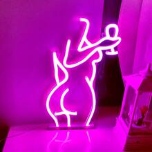 1 pieza Letrero de neón decorativo de pared para bar, luz LED con pilas o alimentación USB con diseño de jarra de cerveza, copa de cóctel, jarra de cerveza, letrero de neón de bar para habitación, dormitorio, decoración de bar