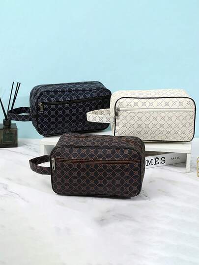 男士手拿包 男士手提包 男士腕包 男士洗漱包 大容量防水轻便 适合大学、商务旅行 PU皮革 复古简约洗漱包 复古风 夏季返校季 情人节礼物 复古运动生活 男士钱包 夏季包 春假度假 礼品包 复古包 迷你包 奢华包 枕形包