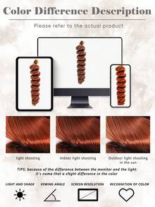 16 英寸编织法式松散卷曲钩针头发，锈棕色活力法式卷曲编织接发 - 预拉伸，1 包高温松散波浪卷曲编织接发，适合女性自然造型圣诞新年狂欢节音乐节使用 - 彩色 - 查看 6