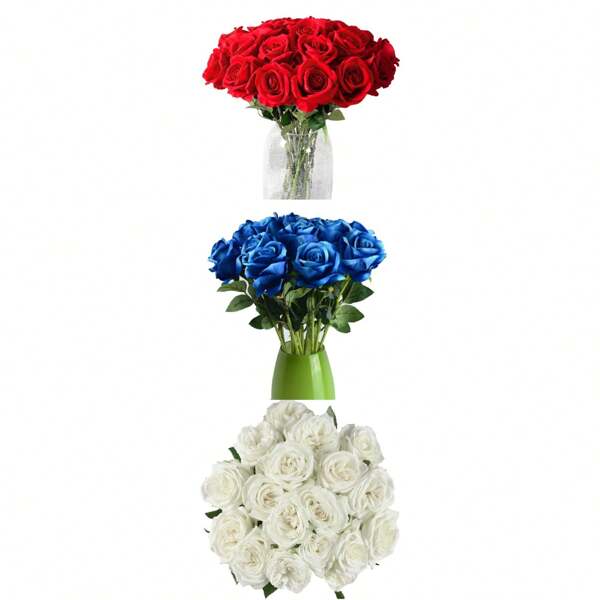 8/10PCS Real Touch Artificial Rose Flowers Bundle - Versatile Wedding Decoration For Bride Bouquet, Home Vase Decor, Birthday Party & Valentine's Day Gifts (Autumn Colors, DIY Cake/Shooting Props)